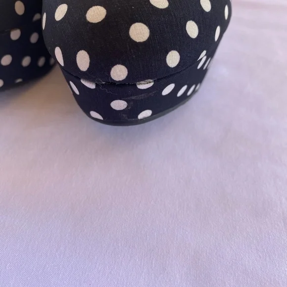 🛍️🛍️🛍️ Forever21 Black with White polka dots High Heels, sz 7.5, Used - Picture 14 of 16